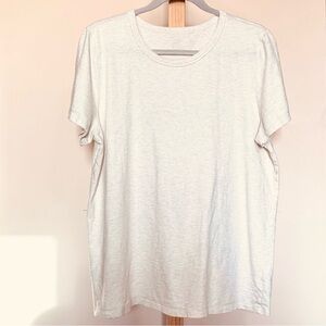 Aerie Tee Shirt 100% Cotton Short Sleeve Cream Beige XL